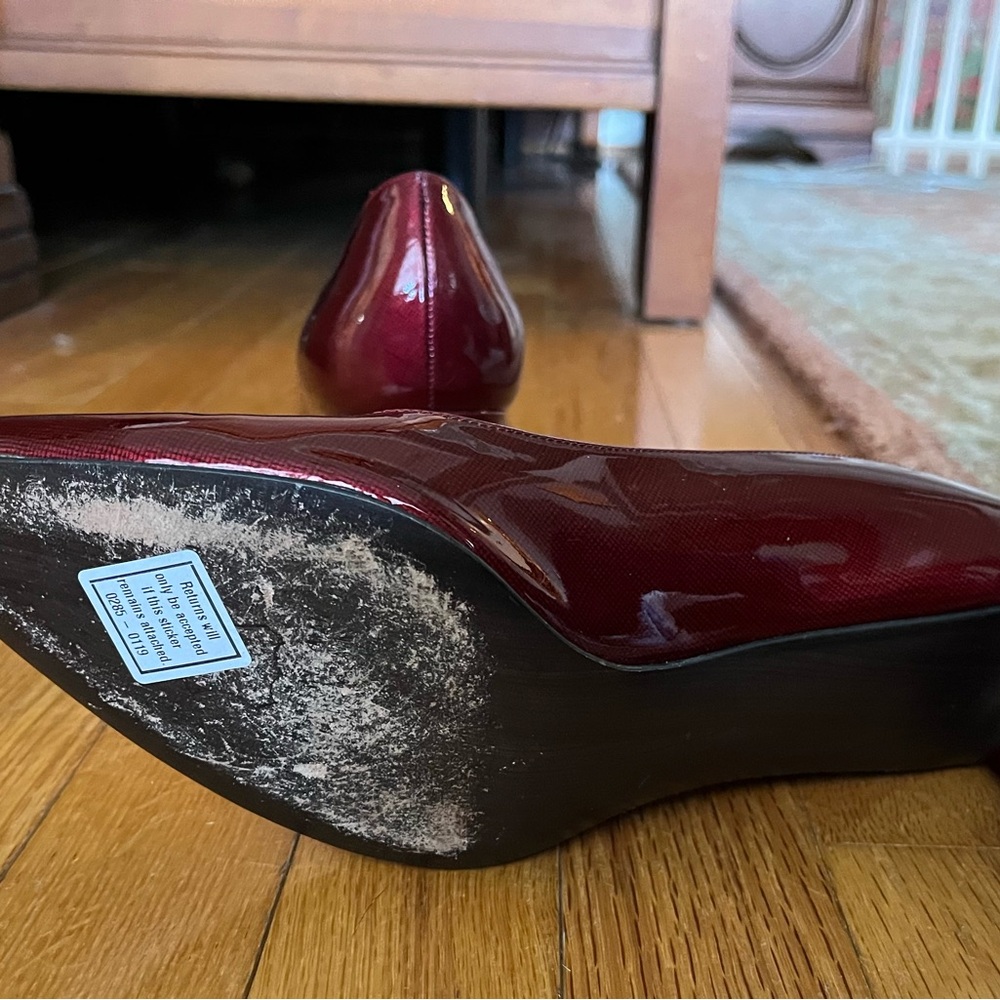 Ruby Red Stuart Weitzman Heels - image 4